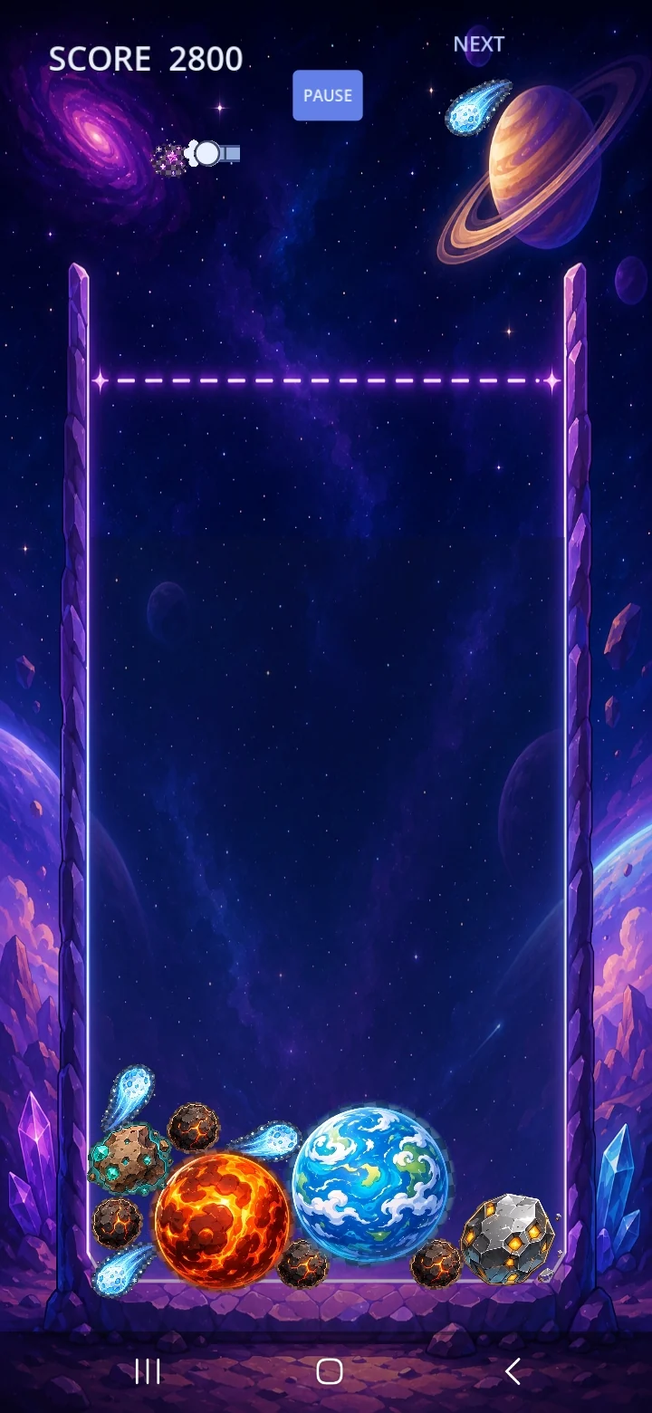 World Drop gameplay showing the next world ready to drop